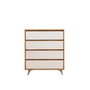 Hanah Home Cómoda Moderna Roble y Blanco con 4 Cajones
